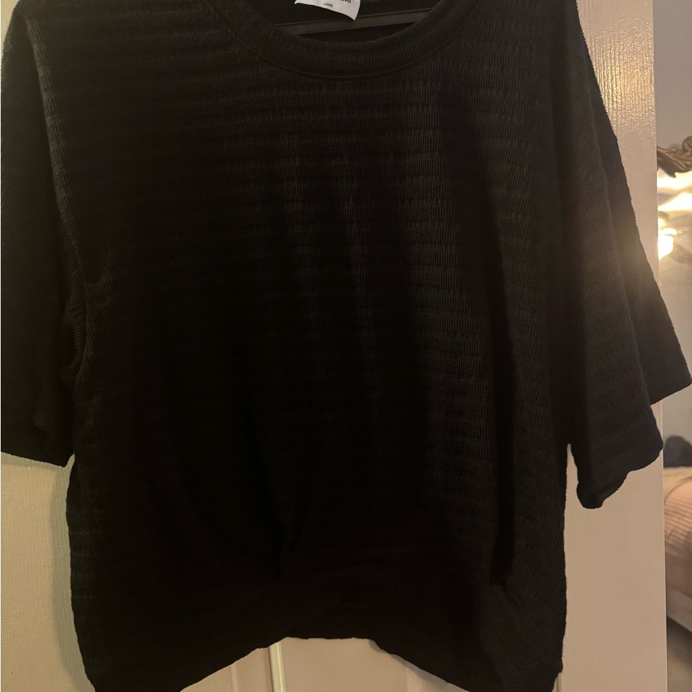 LNA Clothing Everlane Ribbed Black Women's Top Large